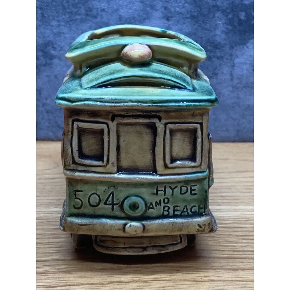 Vintage San Francisco Trolley Car Planter‎ Powell Hyde Street California